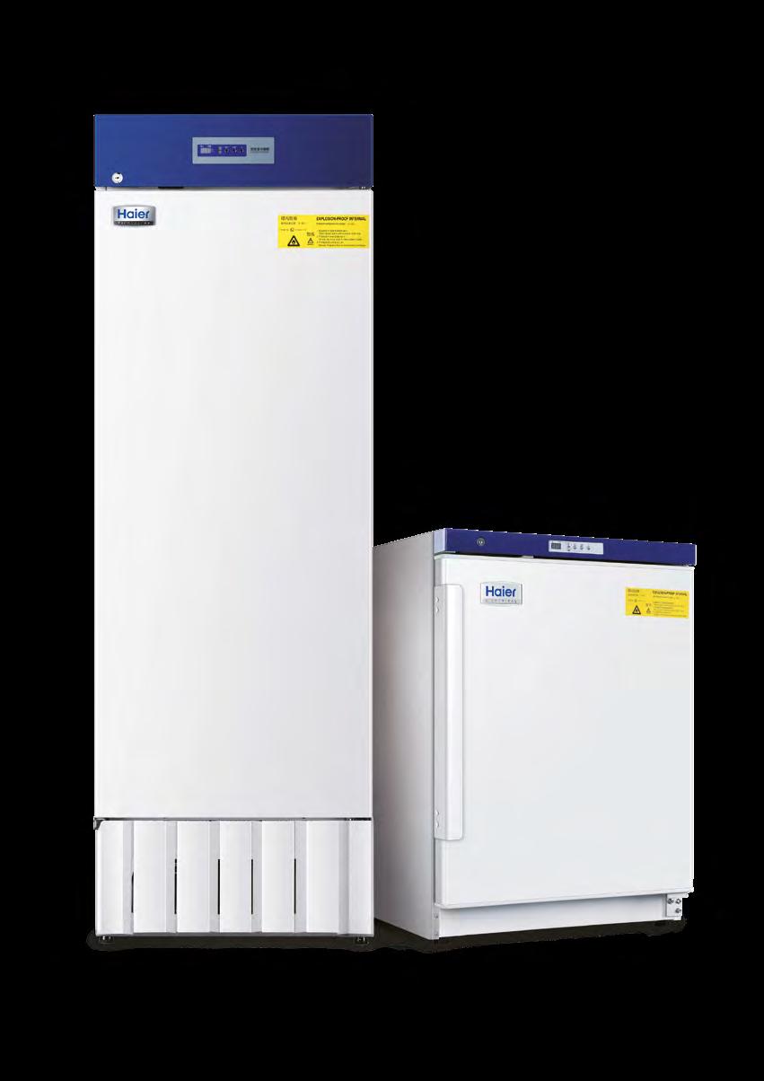 Haier Biomedical s range of ATEX II C-T6 Explosion Proof certified laboratory refrigerators.