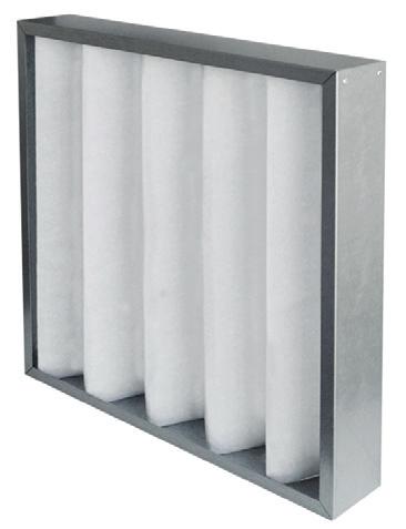 AmberAir SECTIONS FILTERS Panel pre-filter Panel filter with galvanized steel frame and G4 filtration class synthetic media.