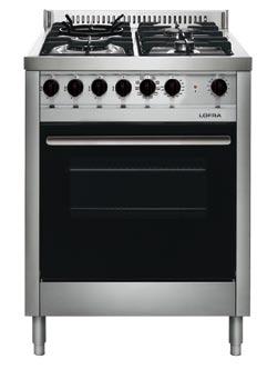 PROJECT unbeatable SERIES value LEF6EGP 60cm Electric Gas Freestanding Cooker Electric 10 multifunction oven and grill Brushed stainless steel finish Stainless steel handle Triple glazed door Full