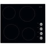 Electric Ceramic Hob Electric Sealed Plate Hob C807C C605E C807C w:590mm C605E w:580mm COOKING Black Glass - Frameless - Indicator lights for