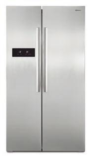 Side-By-Side Fridge Freezer CAFF23 CAFF23 - Super freeze and super cool functions DESIGN - Stainless steel doors with a grey cabinet CAPACITY - 20.