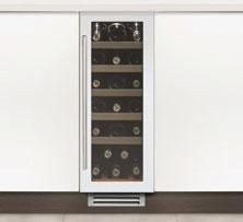 Sense and Classic Undercounter Single Zone Wine Cabinets Wi3122 Wi3121 Black Glass Wi3122 Stainless Steel Wi3121 White Glass Wi3122WH w:295mm PERFORMANCE - Energy Class B - Energy consumption