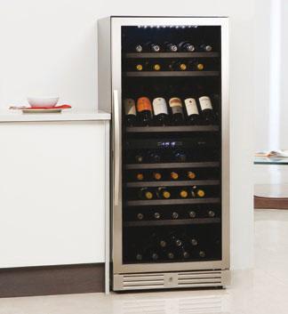 Classic Freestanding Dual Zone Wine Cabinet WF1104 WF1104 h:1395mm PERFORMANCE - Energy Class D - Energy consumption 290kWh/yr - Temperature range 5ºC-18ºC - Ambient temperature 16ºC-32ºC - Humidity