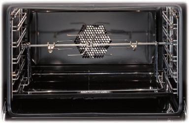 4kW Rotisserie Spit Fan Gas Oven Fan Gas Burner - 3500W Gas Max - 2.3kW Internal Dimensions (cm) : 54 (w) x 35 (h) x 45 (d) Capacity : 67.