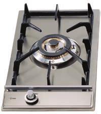 7kW Robust solid brass Metal controls H30V One handed, automatic ignition Domino Gas Dual Burner Wok Dual