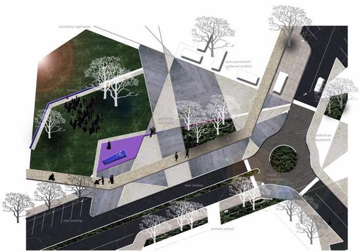 URBAN DESIGN FRAMEWORK PLAN Create an amphitheatre /multi functional community facility,