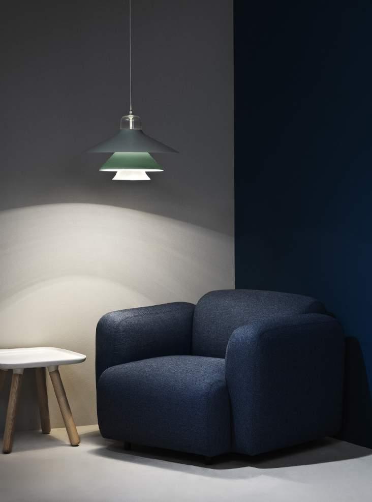 IKONO The beautiful Ikono pendant lamp is based on the Danish lighting tradition, but the designer has stripped the design down to its essence and eliminated any unnecessary components and screws.