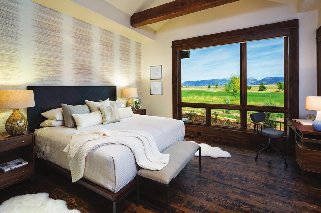 View Master. The master bedroom is an escape that celebrates and includes the gorgeous landscape surrounding the home.