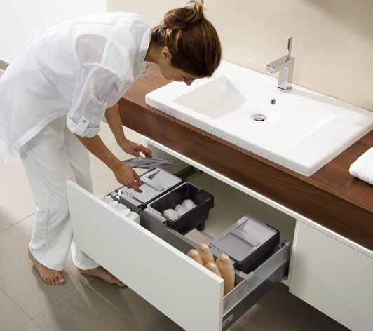 Long life with Quadro drawer runners Perfect drawer action day by day, year in, year out.