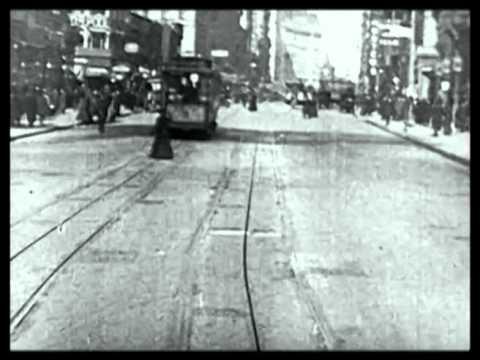 A video of a trolley ride through
