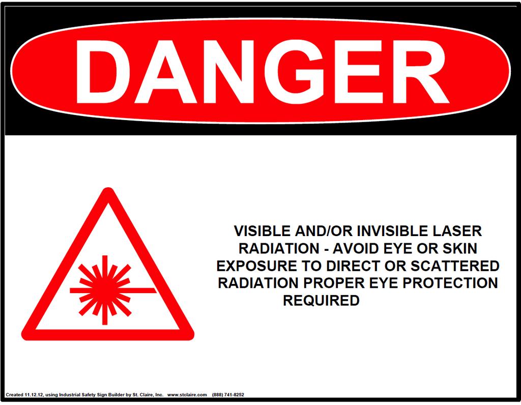 VISIBLE AND/OR VISIBLE INVISIBLE AND/OR LASER INVISIBLE RADIATION LASER AVOID EYE OR SKIN EXPOSURE TO DIRECT OR SCATTERED RADIATION RADIATION AVOID EYE OR SKIN CLASS 4 LASER PRODUCT FNAL/AD/NML LASER