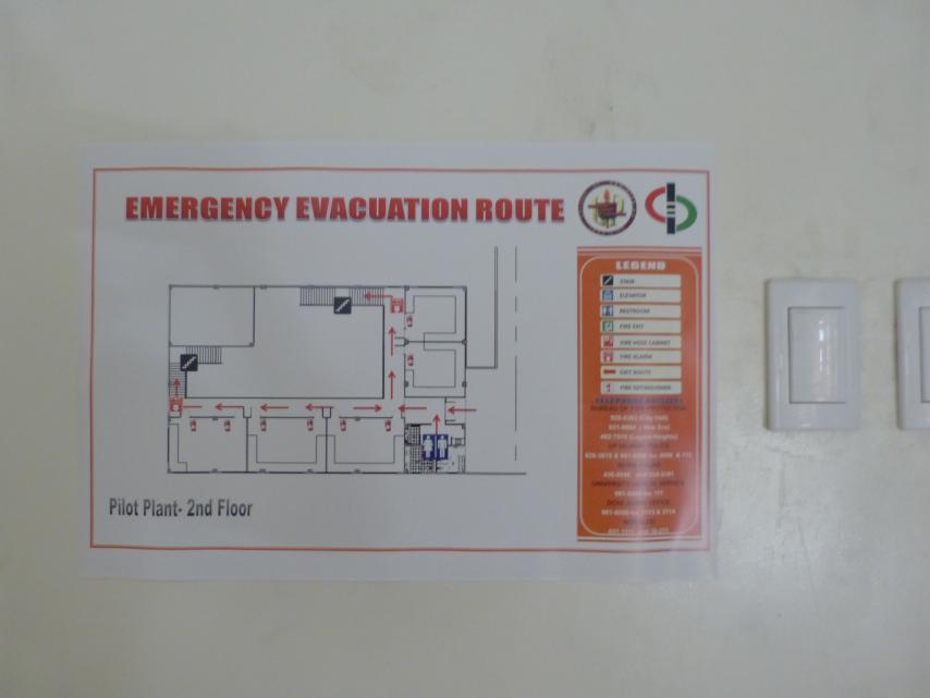 EVACUATION PLAN Know the locations of the nearest exit and alternate exits Remain calm during evacuation and proceed to muster area designated for