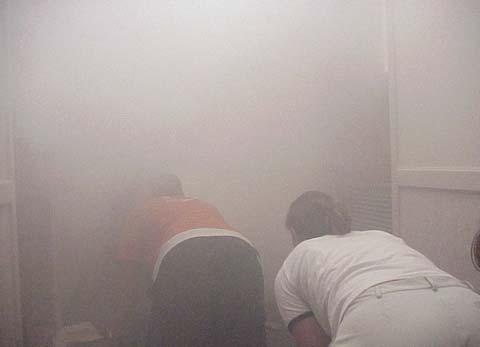 IF A FIRE OCCURS If the hallway becomes filled with smoke Get low on your hands and knees