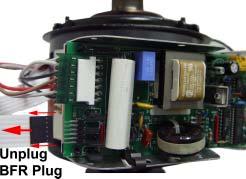 Locate the BFR Plug and Motor Plug on the