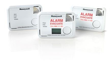 CO X-Series CO Alarm Range Honeywell offers three variants of the X-Series battery powered CO alarms, each of which varies in user interface options and lifetime: XC70 User Interface