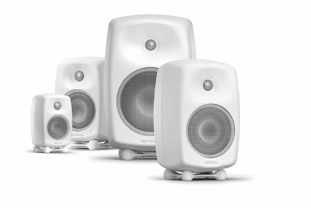 G One G Series 2-way active loudspeakers 93 db per loudspeaker @ 1 m 73 Hz - 21 khz (-3 db) Woofer 76 mm (3 in) + Tweeter 19 mm (3/4 in) metal dome + DCW Woofer 12 W +