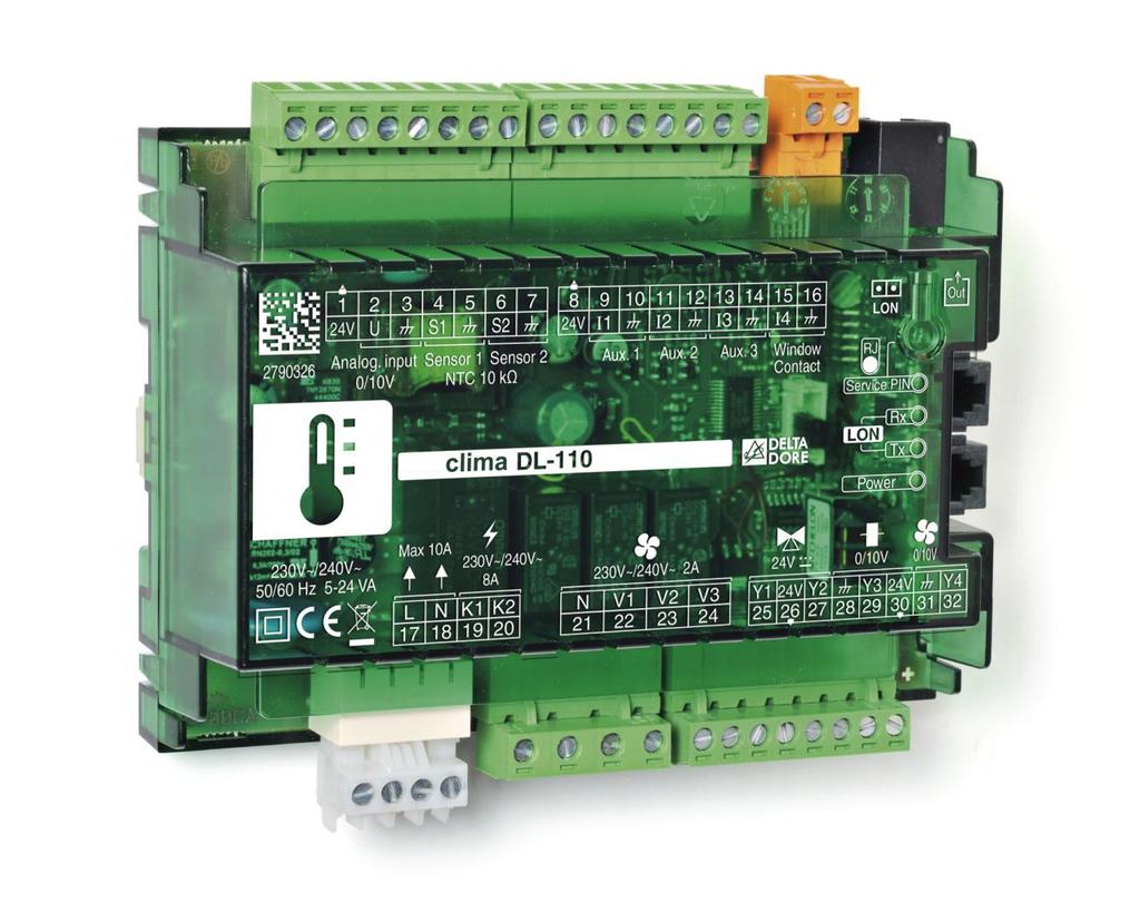 1. Product description Technical data sheet clima DL-110 Available inputs and outputs The clima DL-110 is a universal room controller.