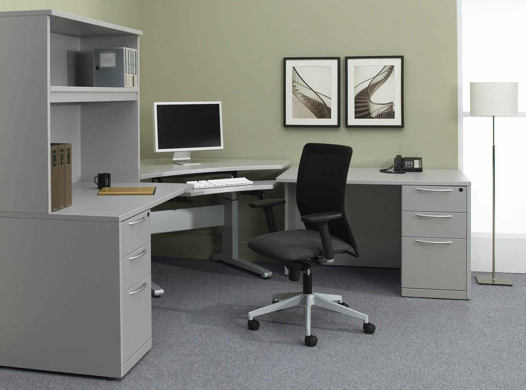 Licence offers contemporary styling in a modular office furniture line INSET UPPER RIGHT: ADJACENT