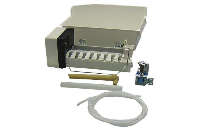 IMKIT, KIMS8. Offering the modular icemaker, ice bin, water valve, fill line, tubes and harnesses; this add-on kit was designed to add an icemaker to certain pre-wired models.