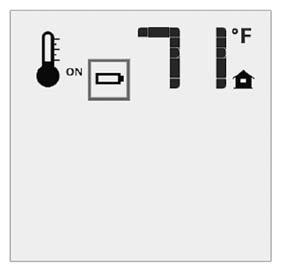 When the Transmitter batteries are low, a Battery Icon will appear on the LCD display of the Transmitter (see Figure 16) before all battery power is lost.