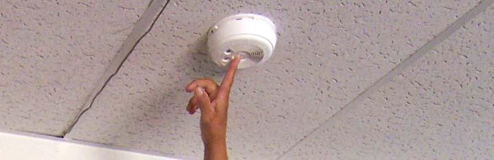 Smoke Alarms Test at least every month.