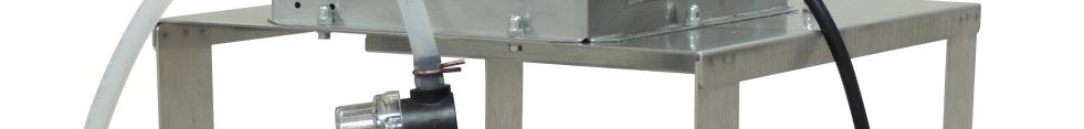 The pedestal and rack assembly must be installed in a sturdy, level cabinet