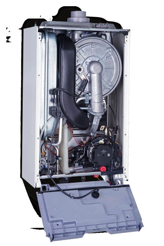 E-TEC Key features: + Stainless steel heat exchanger + High efficiency Grundfos pump and hydroblock assembly + Single electrode + Easy-access dry-change NTCs + Combined condensate and pressure relief