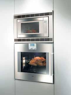 BM 281 microwave oven A perfect built-in match with the large 30-inch wide BO 280 single oven. With a built-in frame or, as shown here, with glass covered stainless steel or an aluminum lift door.