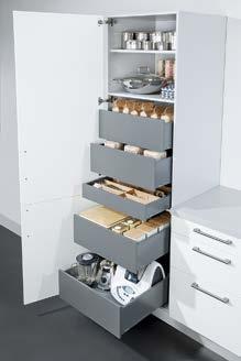 Electrical opening for pullouts The most frequently used pull-out in the kitchen is the pull-out with