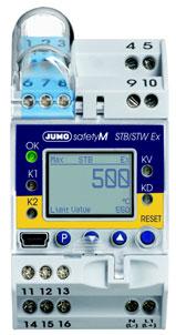 Data Sheet 701155 Page 1/19 JUMO safetym STB/STW Ex Safety Temperature Limiter/Monitor According to DIN EN 14597 and ATEX Approval Brief description The compact and user configurable JUMO safetym