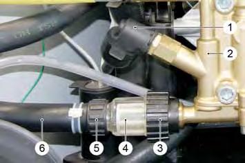 1 Exhaust nozzle 2 Exhaust temperature sensor 3 Retaining clip 4 Capillary exhaust temperature sensor 6.