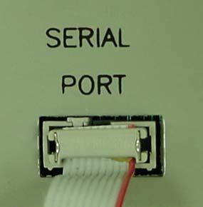 Serial Port on CM-2 with Twisted Pair ribbon cable in place.
