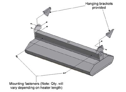 Adjust bracket to desired mounting angle (see figure B). 3. Place (1) 10-32 x ½ screw through the slot in the adjustment hanging bracket and the hole in the top wire channel.