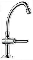 / Mixers and taps for Commercial Kitchens deckmounted Durability: chromeplated brass body and reinforced fixing TEMPOSTOP time flow pillar tap With swan neck spout Pillar tap With swivelling, tubular