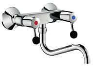 / Mixers and taps for Commercial Kitchens wallmounted 45 lpm Rapidfill: flow rate 45 lpm at 3 bar Durability: Onepiece body and spout made from chromeplated brass Space saving: installation close to
