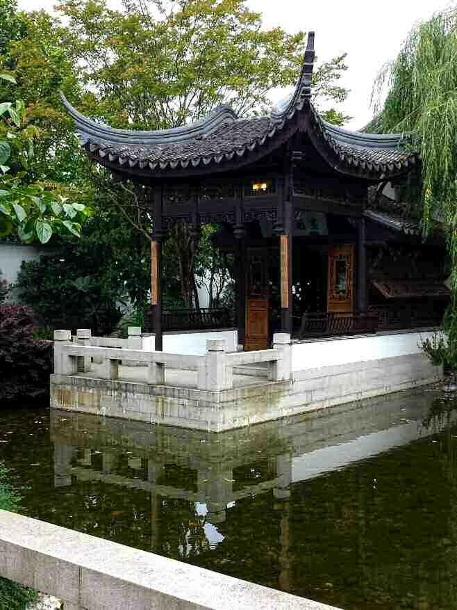The artisans lived in Portland for 10 months while building the garden, which is considered the most authentic Chinese garden outside of China.