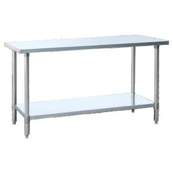WORK TABLE, STAINLESS STEEL TOP Model MRTW 3072 MixRite Work Table, 72"W x 30"D, 18 ga stainless steel top with a welded channel frame, galvanized