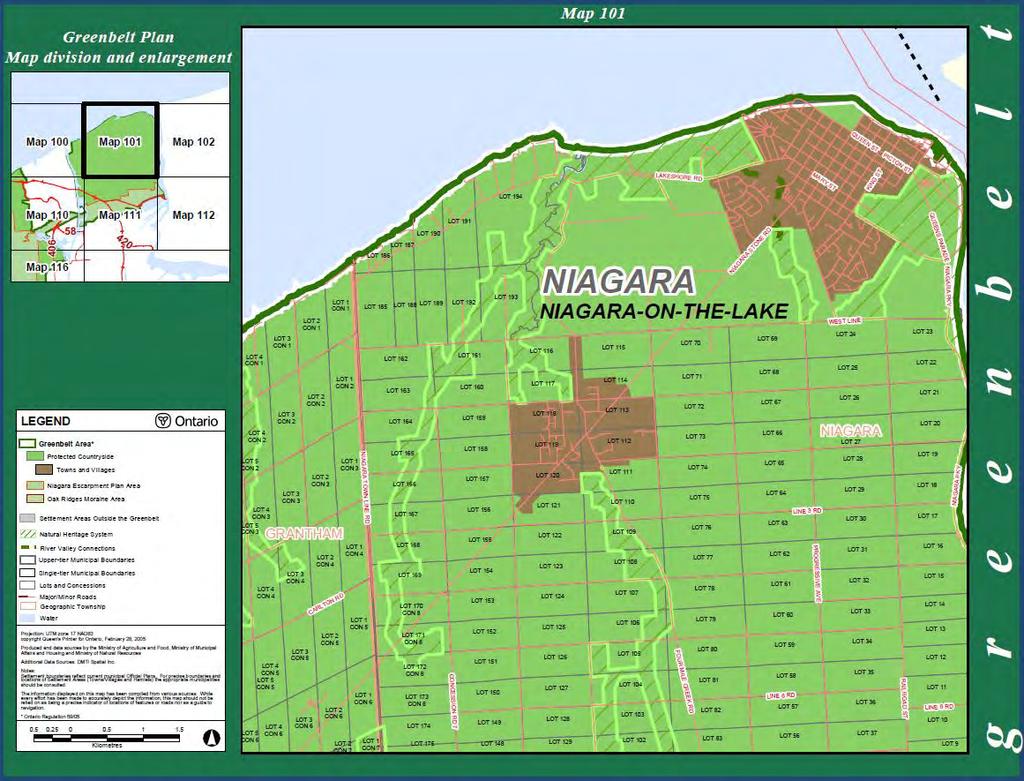 Figure - Greenbelt Plan Subject Lands: