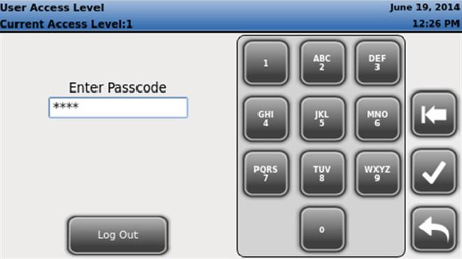 User Access Login Screen controls access to panel