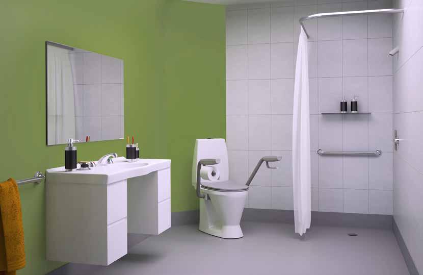 505 710 630 640 530 IFO INCREASED HEIGHT TOILET SUITE WITH SUPPORT ARMS - S TRAP 390 100 990 740