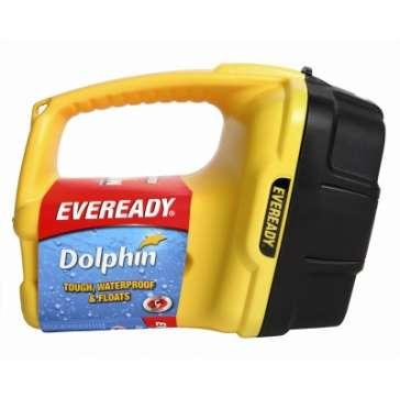 The Eveready Dolphin Lantern Torch is a tough, reliable, waterproof and buoyant torch with a massive 146 metre beam putting out a whopping 67 lumens of light.