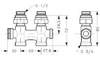 Radiator connections are normally either ½ internal or ¾ external threads and versions of the RLV-KD are available for both standards.