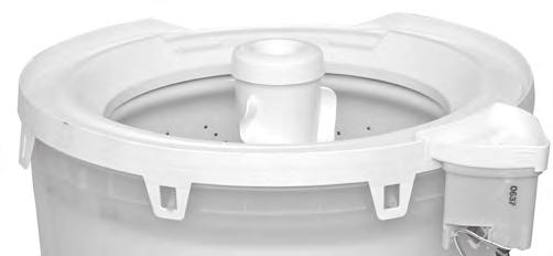 8. Unsnap the tub ring tabs from the outer tub and remove tub ring. 12.