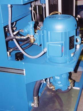 load-sensing pump and TEFC energyefficient electric motor sized for the press.