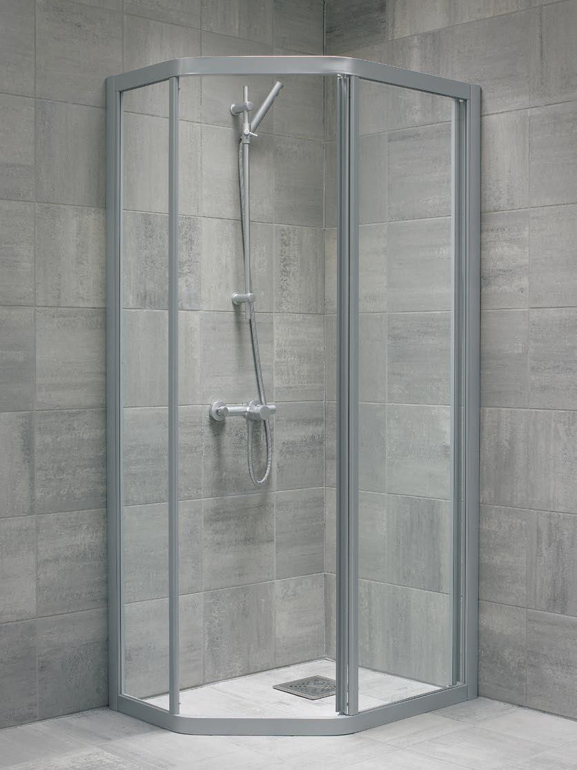 Ornamentglass profile 55,5 55,5 36,5 Left 36,5 Right Supplied complete with cast marble tray, slidebar kit, shower