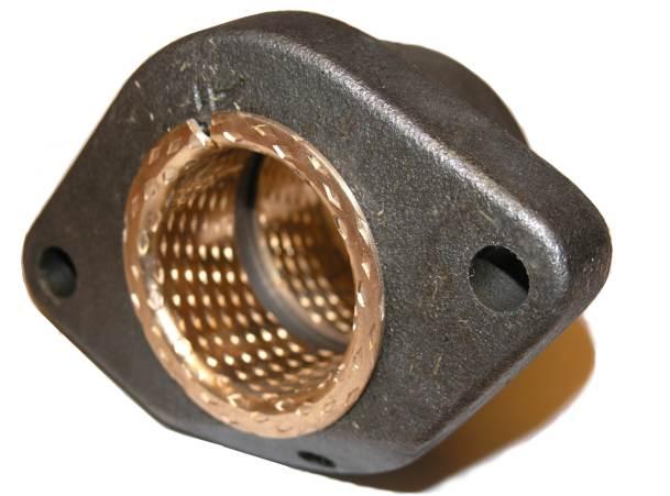 The slide bearings in the wrapper section have large bearing surfaces and grease nozzles.