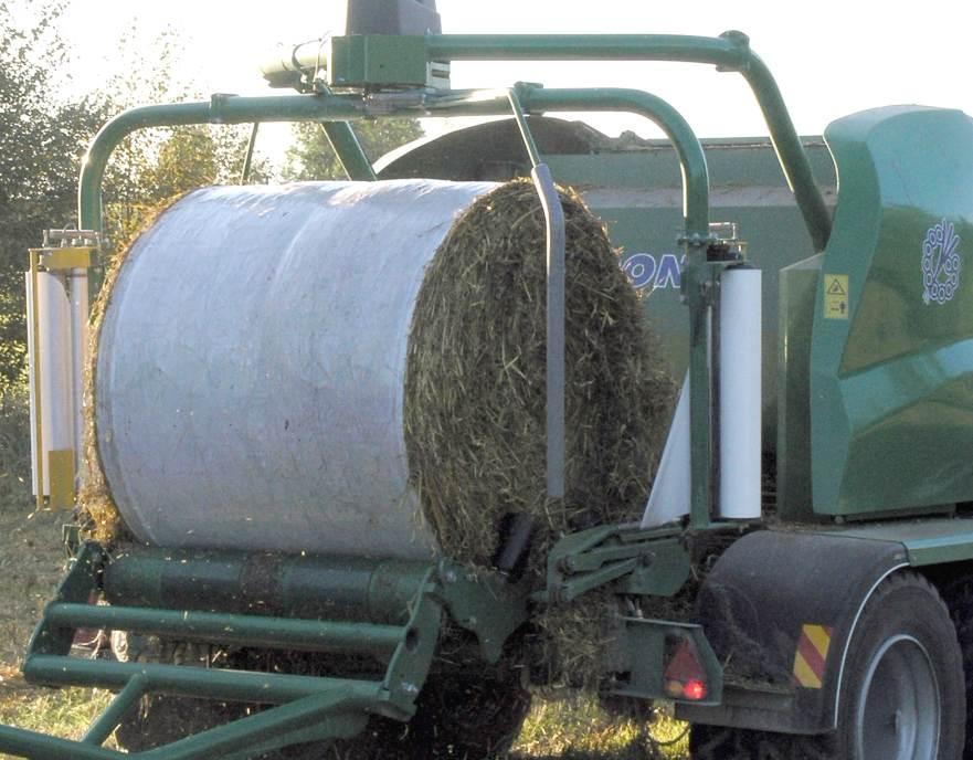 The film netting makes an air tight layer on the surface of the bale further improving the quality of forage.
