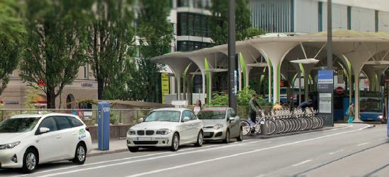 (bus, trams, rail) and new modes (bikes,