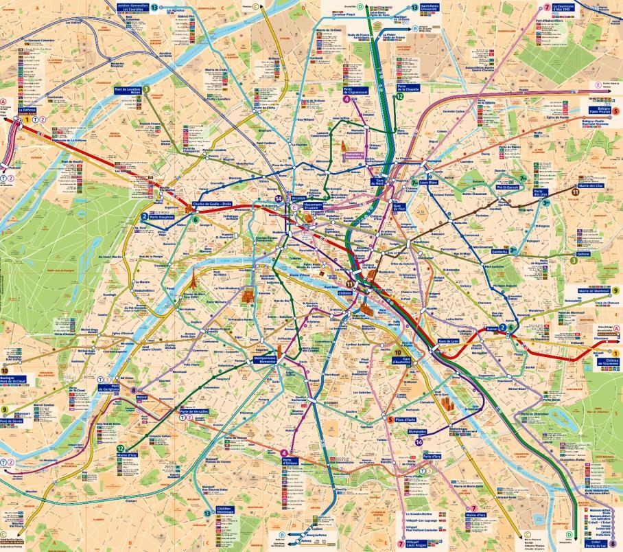 Metro-RER Paris Bus-Tram