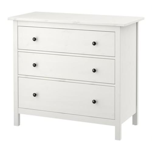 IKEA Hemnes 6 drawer chest in white stain 803.604.18 and white 803.742.79 42 ½ x 51 1/8 $397.00 delivered IKEA Hemnes 3 drawer chest in white stain.